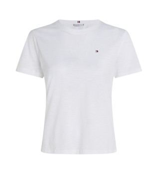 T-shirt blanc slim fit  manches courtes