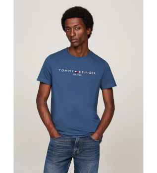 T-shirt slim avec logo brod bleu