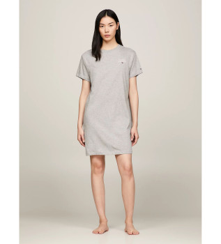 Chemise de nuit grise  demi-manches