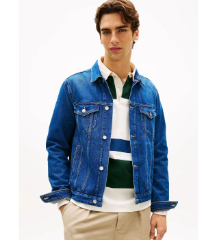 Giacca da camionista in denim blu