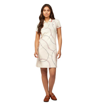 Robe de style polo  bordures blanches