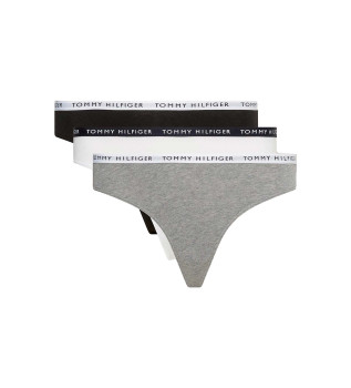 Pack 3 Tongs avec logo  la taille Gris, blanc, noir