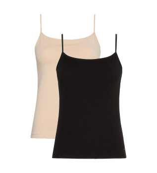 Lot de 2 T-shirts Premium Essential rose, noir