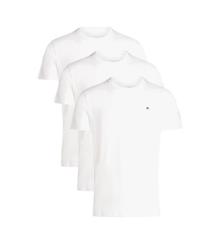 Pack de 3 camisetas de cuello redondo blanco
