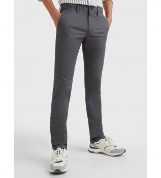 Hlače Bleecker chino iz sivega raztegljivega bombaža