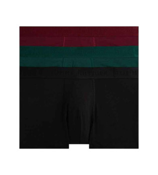 Lot de 3 boxers Everyday Luxe vert, marron, noir