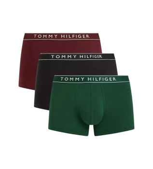 Lot de 3 boxers Everyday Luxe vert, marron, noir