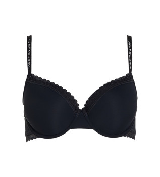 Soutien-gorge en dentelle tonale marine