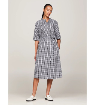 Blaues Gingham-Hemdkleid