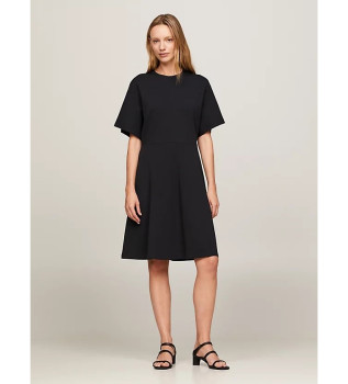 Buy Tommy Hilfiger Interlock fabric dress with black flounce