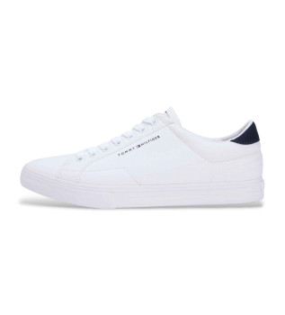 Sneakers in tela con logo bianco in rilievo