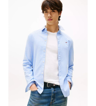 Chemise en coton oxford avec coupe slim bleue