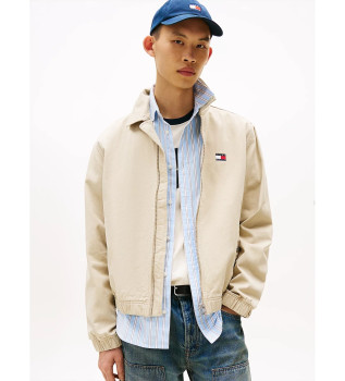 Blouson bombardier beige  fermeture clair