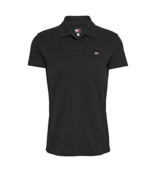 Polo slim essentiel noir