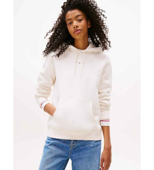 Sweatshirt med htte og hvidt linert logo