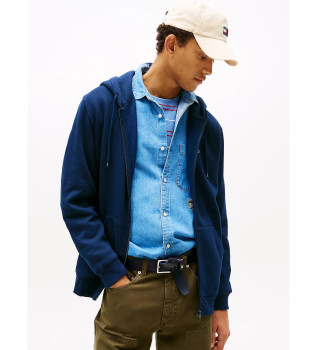 Mikina z zadrgo Reg S mornarsko modra