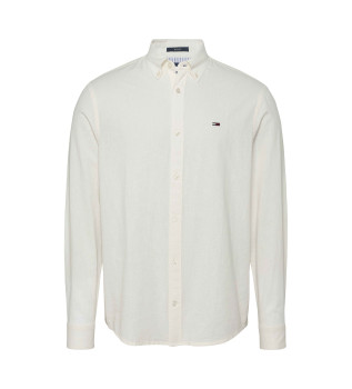 Langarmhemd Reg Leinen off-white