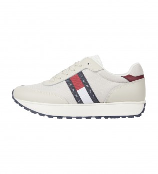 Comprare Tommy Jeans Sneaker Retro Runner in pelle colore beige