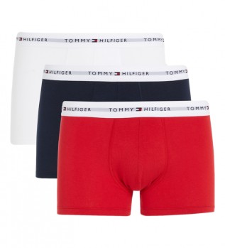 Pack 3 Boxers marine, rouge, blanc