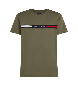 Borst inzet T-shirt groen