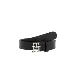 Ceinture en cuir Logo noir