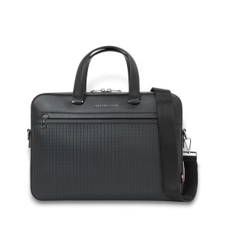 Mallette pour ordinateur portable avec bandoulire et logo noir