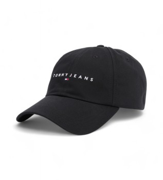 Cap with six panels and black logo