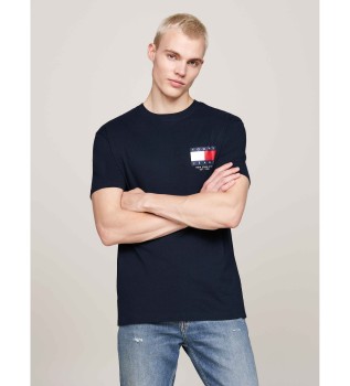 T-shirt med logo p ryggen i navy