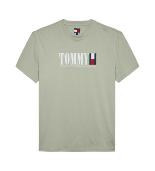 T-shirt  col rond avec logo vert