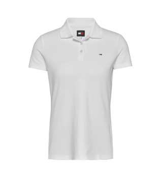 Polo Slim Essential vit ecru