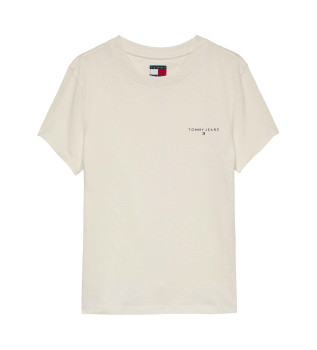 T-shirt Slim Linear blanc