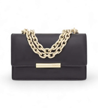 Petit sac  bandoulire en cuir Audree noir