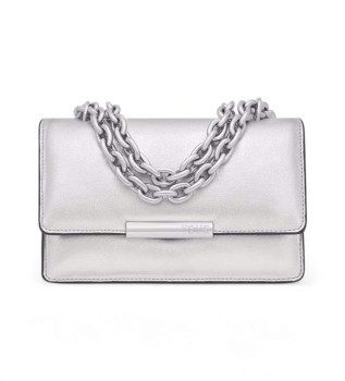 Audree petit sac  bandoulire en cuir argent
