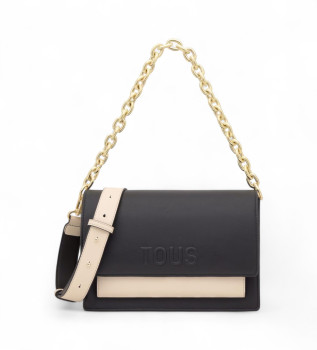 Saco de ombro mdio Audree Kaos Icon preto