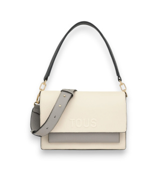 Beige Audree Saffiano schoudertas