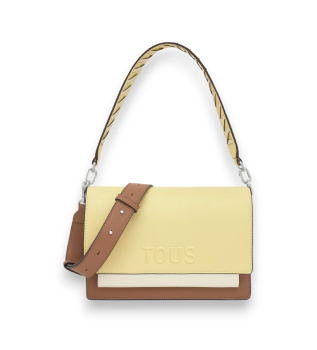 Shoulder bag M Audree Saffiano yellow 