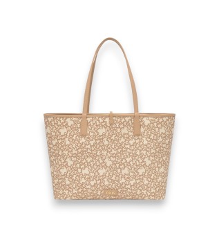 Borsa tote mini L. K Double-Way beige