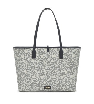 Borsa tote mini L. K a doppio uso, grigia