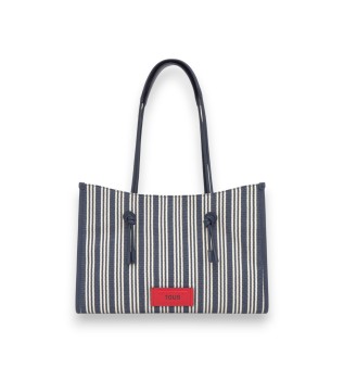 Borsa shopper XL Vacanze estive JCQ blu