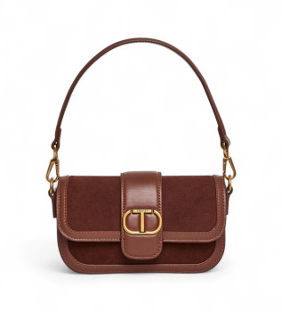 Saco de couro castanho