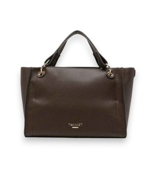 Borsa Tote media marrone