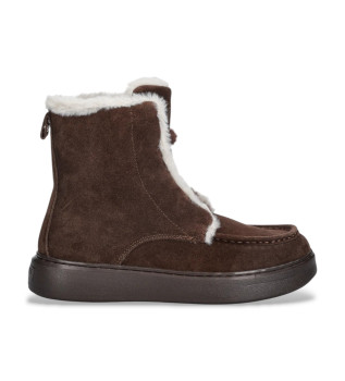 Skórzane botki Confy w kolorze brązowym