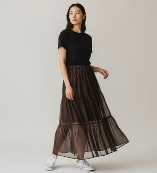 Brown Coulisse skirt