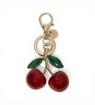 Llavero cerezas dorado