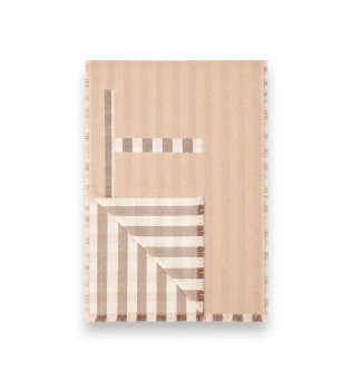 Lenço Jacquard Logo bege