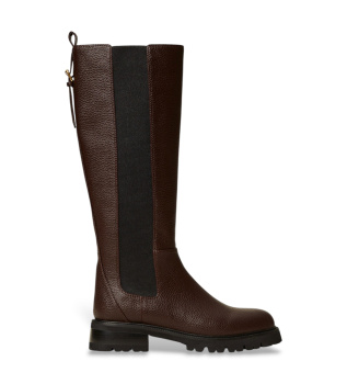 Botas moteras de piel marrón
