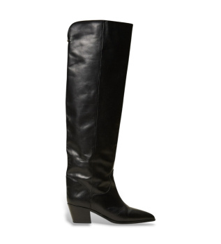 Botas mosqueteras de piel negro