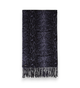 Stola con stampa animalier
blu