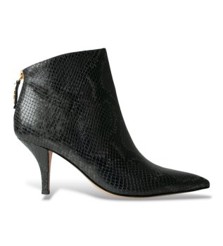 Botines efecto serpiente negro