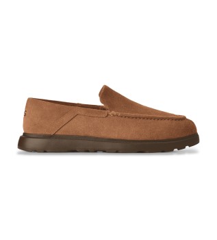 Brown Shep Leather Moccasins